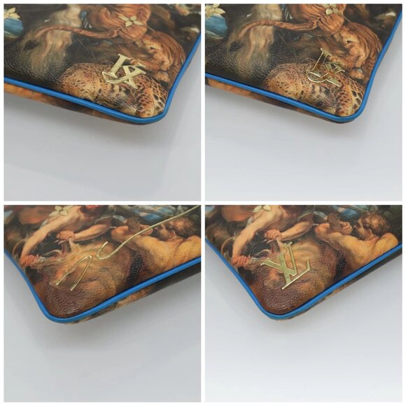 LOUIS VUITTON Celty Pochette Plat Pouch Koons Rubens M64617 LV Auth 132960A - Picture 14 of 16